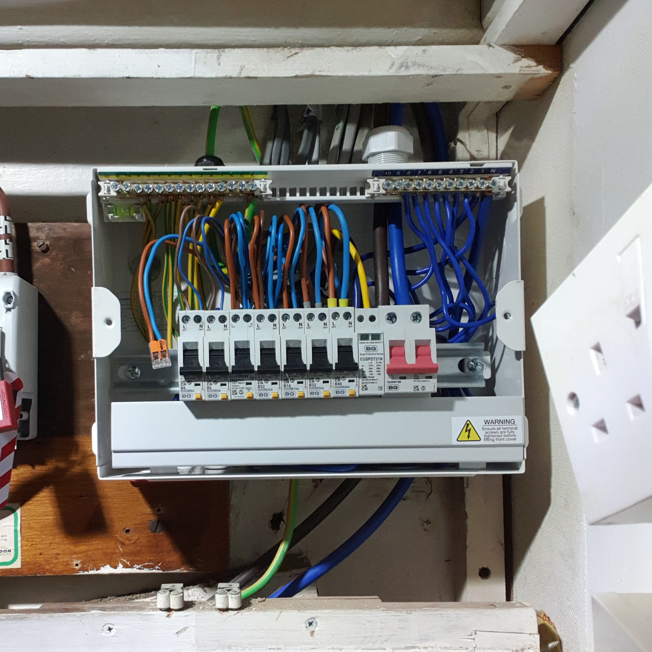Consumer unit fuse box replacement by GregDan Electrical in Tottenham